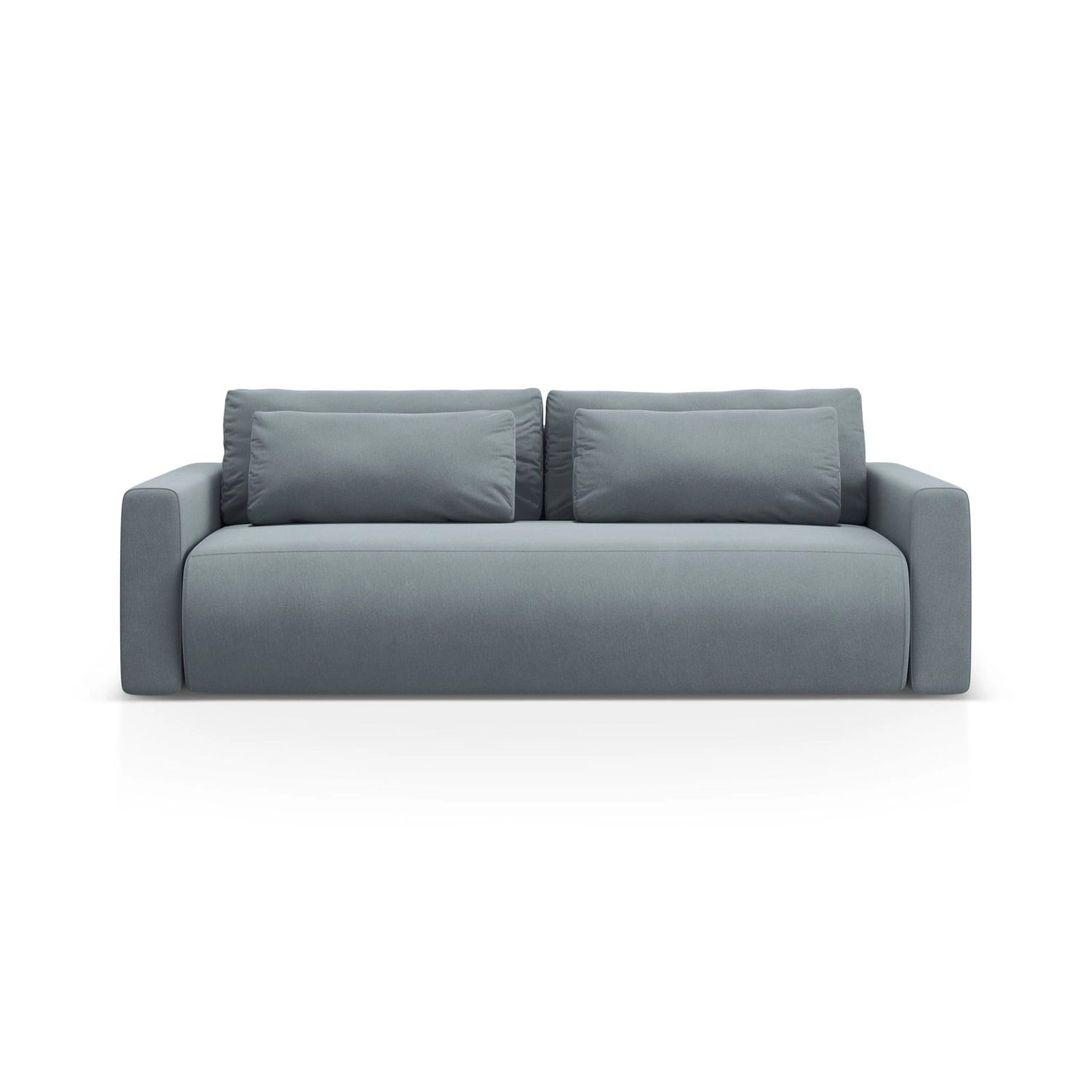 Belfast 3-Sitzer Sofa mit Schlaffunktion und Stauraum, aus Samt in Blaugrau (Magic Velvet 2224), 238x105x84 cm von Cosmopolitan Design – Bild 1