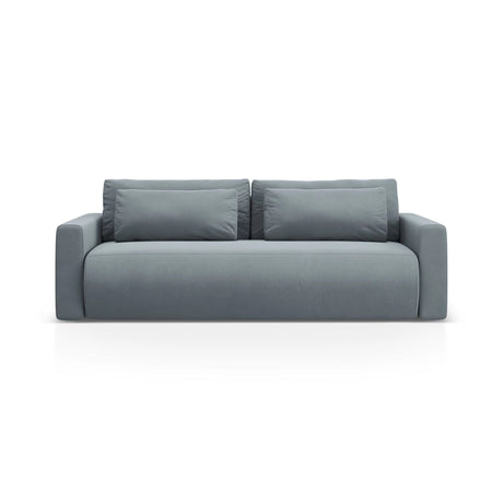 Belfast 3-Sitzer Sofa mit Schlaffunktion und Stauraum, aus Samt in Blaugrau (Magic Velvet 2224), 238x105x84 cm von Cosmopolitan Design – Bild 1