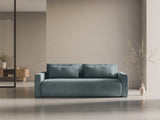 Belfast 3-Sitzer Sofa mit Schlaffunktion und Stauraum, aus Samt in Blaugrau (Magic Velvet 2224), 238x105x84 cm von Cosmopolitan Design – Bild 2