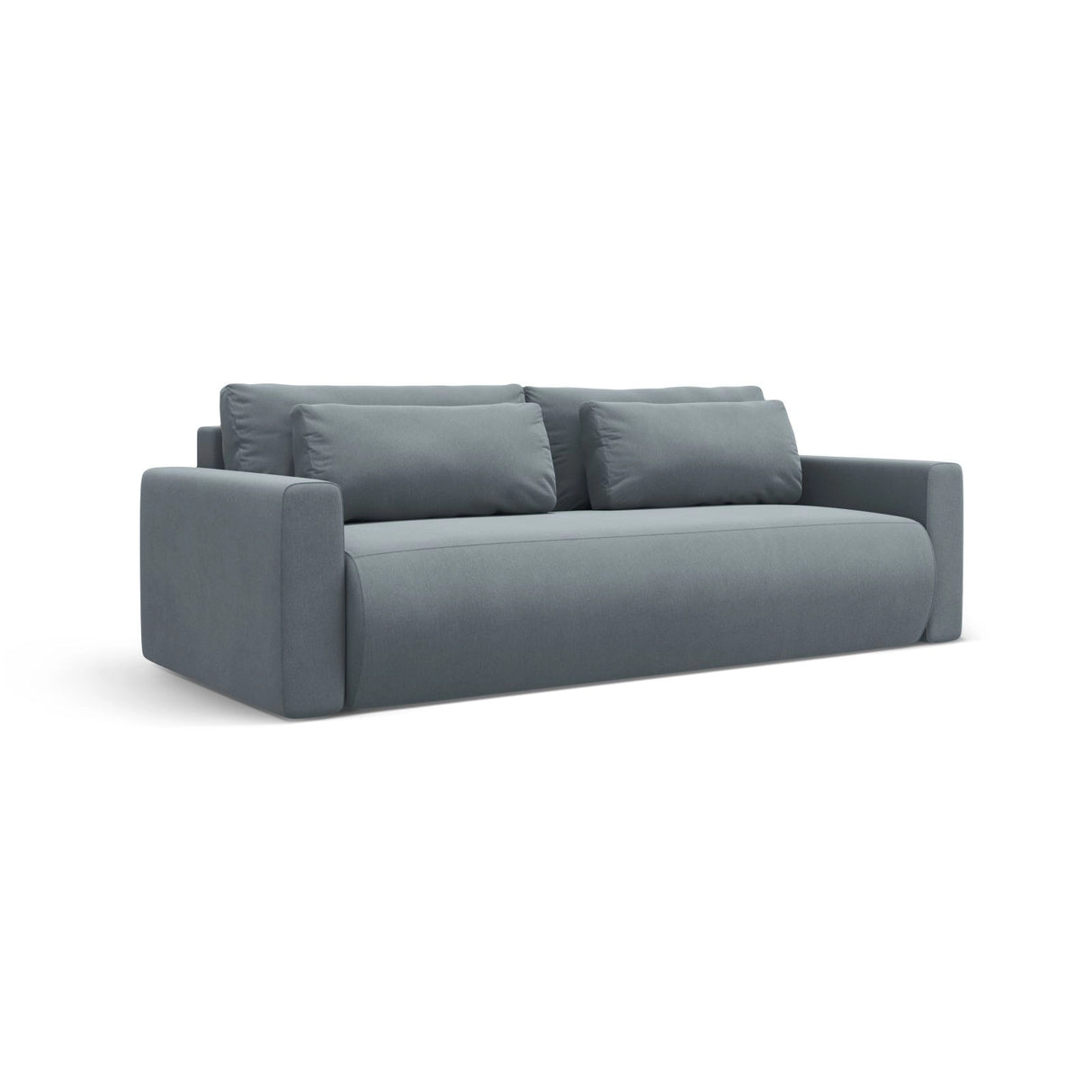 Belfast 3-Sitzer Sofa mit Schlaffunktion und Stauraum, aus Samt in Blaugrau (Magic Velvet 2224), 238x105x84 cm von Cosmopolitan Design – Bild 4