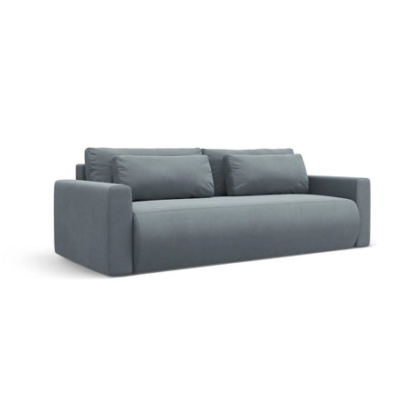 Belfast 3-Sitzer Sofa mit Schlaffunktion und Stauraum, aus Samt in Blaugrau (Magic Velvet 2224), 238x105x84 cm von Cosmopolitan Design – Bild 4