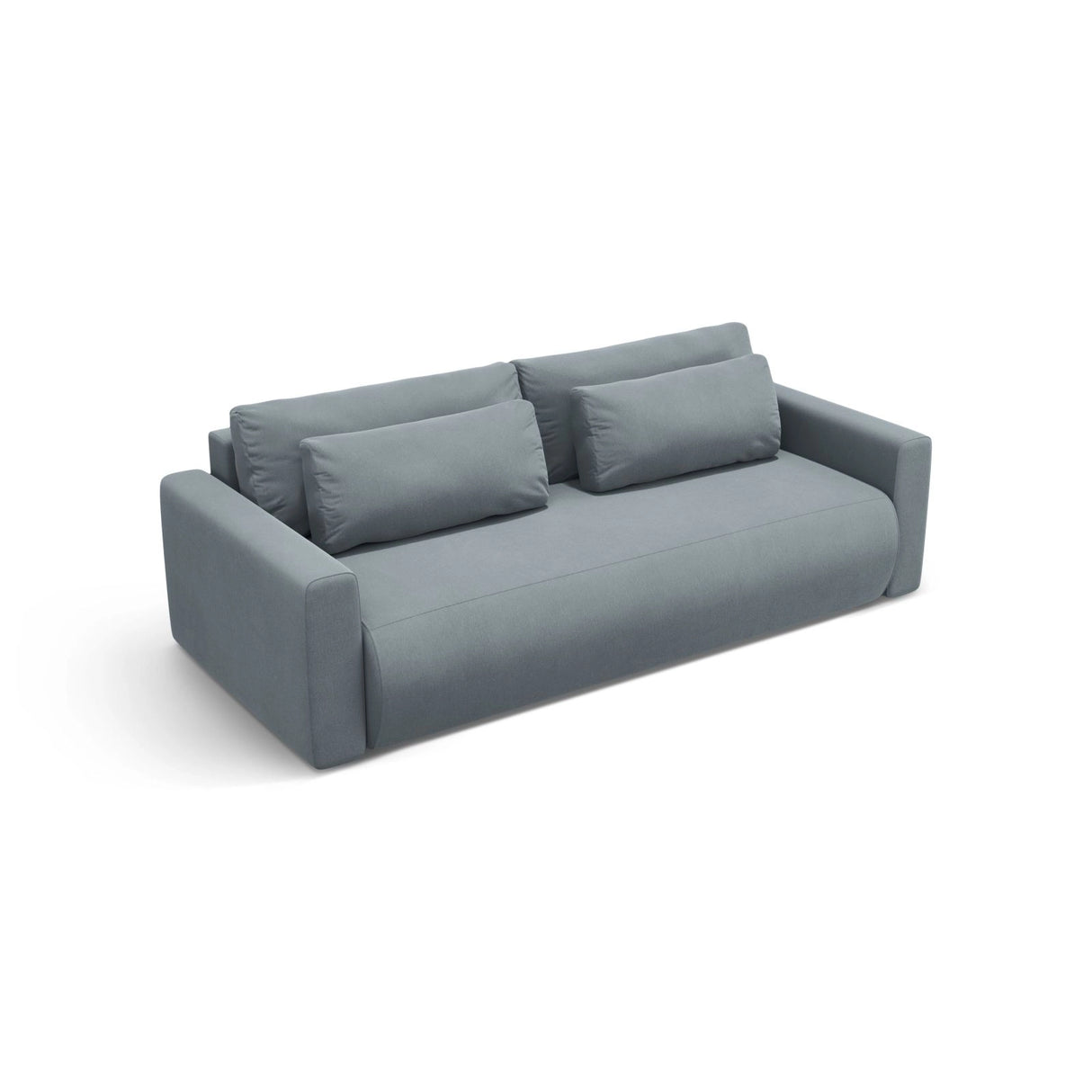 Belfast 3-Sitzer Sofa mit Schlaffunktion und Stauraum, aus Samt in Blaugrau (Magic Velvet 2224), 238x105x84 cm von Cosmopolitan Design – Bild 5