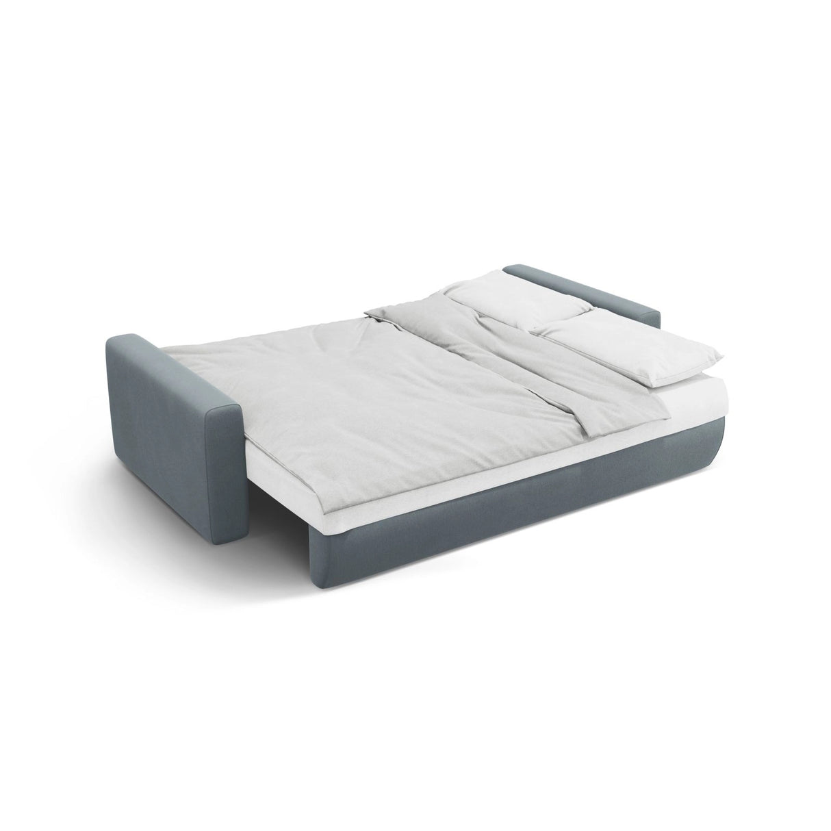 Belfast 3-Sitzer Sofa mit Schlaffunktion und Stauraum, aus Samt in Blaugrau (Magic Velvet 2224), 238x105x84 cm von Cosmopolitan Design – Bild 7