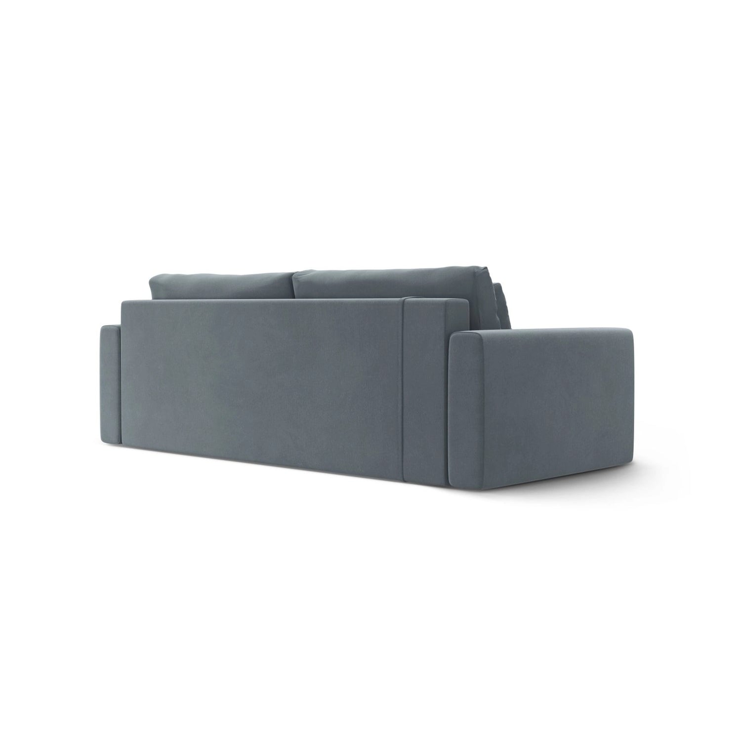 Belfast 3-Sitzer Sofa mit Schlaffunktion und Stauraum, aus Samt in Blaugrau (Magic Velvet 2224), 238x105x84 cm von Cosmopolitan Design – Bild 8