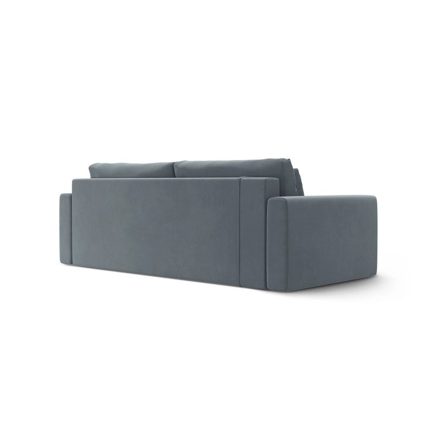 Belfast 3-Sitzer Sofa mit Schlaffunktion und Stauraum, aus Samt in Blaugrau (Magic Velvet 2224), 238x105x84 cm von Cosmopolitan Design – Bild 8