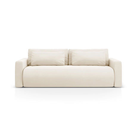 Belfast 3-Sitzer Sofa mit Schlaffunktion und Stauraum, aus Samt in Elfenbein (Magic Velvet 2256), 238x105x84 cm von Cosmopolitan Design – Bild 1