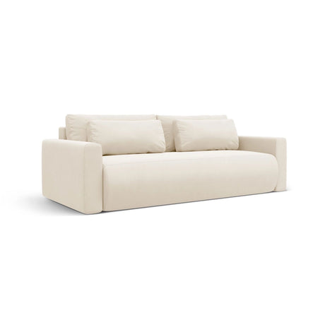 Belfast 3-Sitzer Sofa mit Schlaffunktion und Stauraum, aus Samt in Elfenbein (Magic Velvet 2256), 238x105x84 cm von Cosmopolitan Design – Bild 4