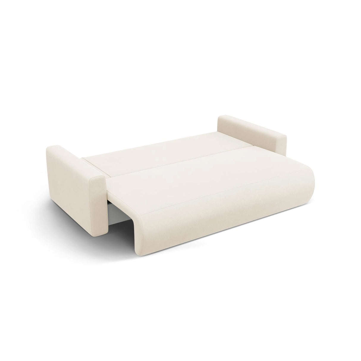 Belfast 3-Sitzer Sofa mit Schlaffunktion und Stauraum, aus Samt in Elfenbein (Magic Velvet 2256), 238x105x84 cm von Cosmopolitan Design – Bild 6