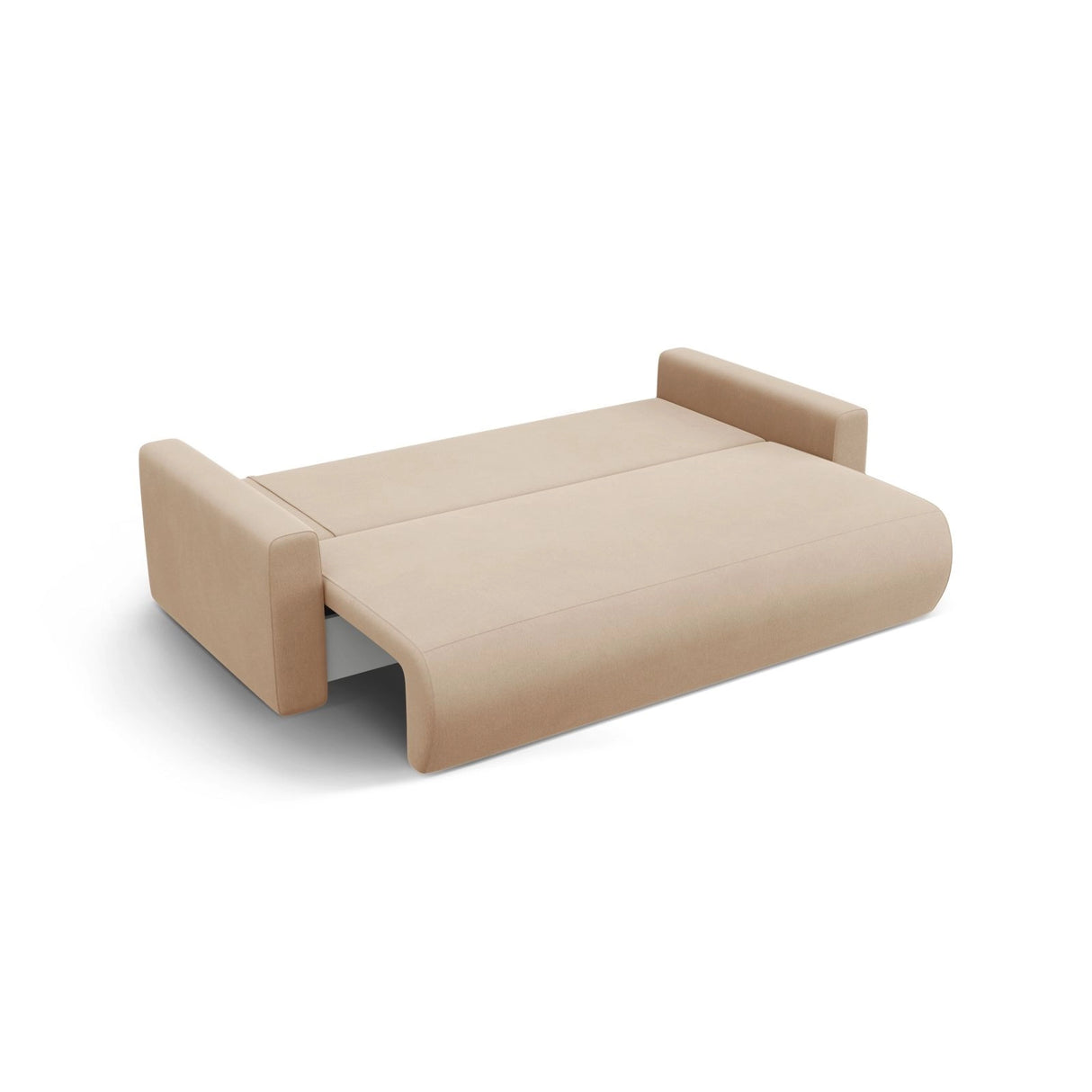 Belfast 3-Sitzer Sofa mit Schlaffunktion und Stauraum, aus Samt in Mandelbeige (Magic Velvet 2282), 238x105x84 cm von Cosmopolitan Design – Bild 6