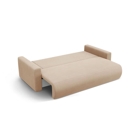 Belfast 3-Sitzer Sofa mit Schlaffunktion und Stauraum, aus Samt in Mandelbeige (Magic Velvet 2282), 238x105x84 cm von Cosmopolitan Design – Bild 6