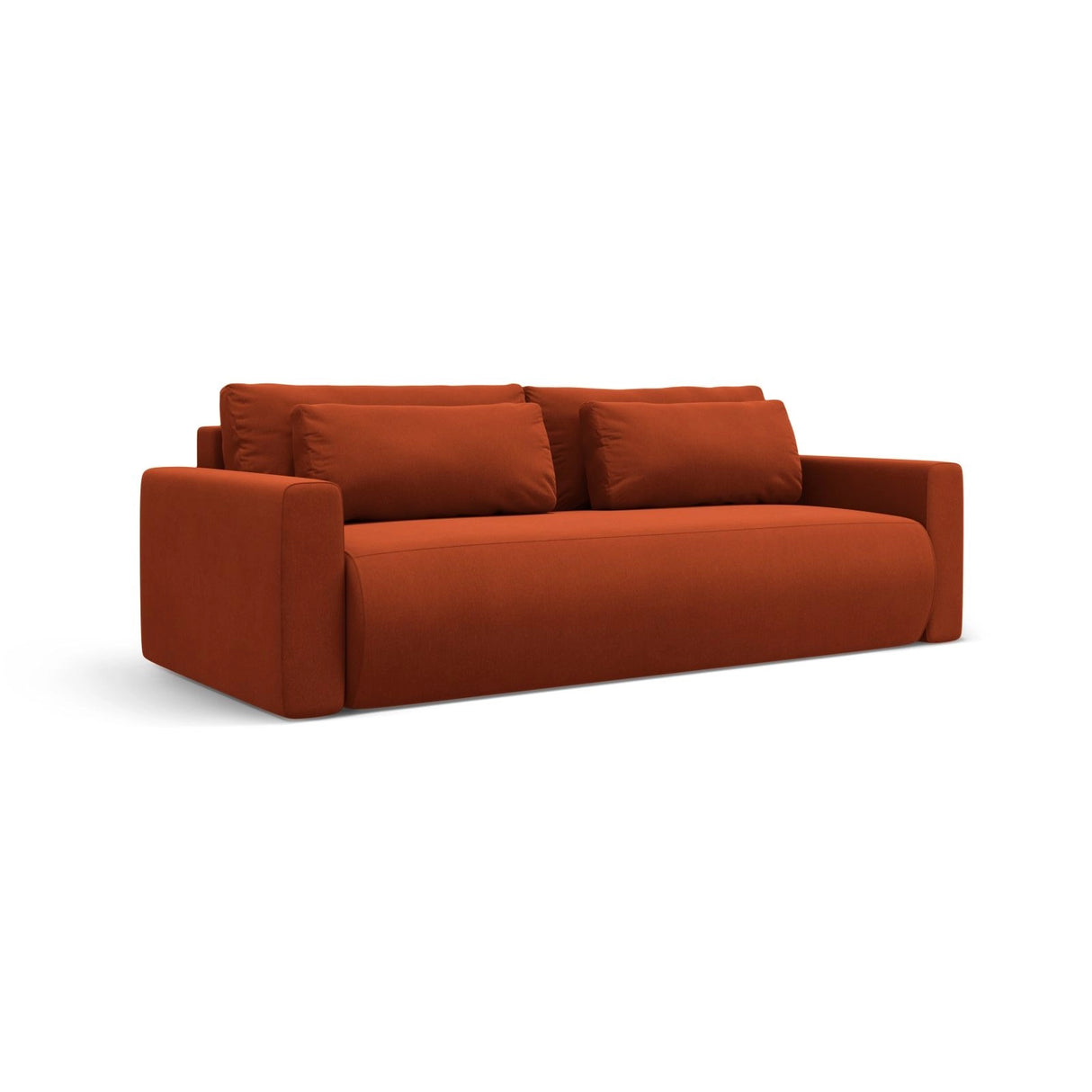 Belfast 3-Sitzer Sofa mit Schlaffunktion und Stauraum, aus Samt in Rotbraun (Magic Velvet 2285), 238x105x84 cm von Cosmopolitan Design – Bild 4
