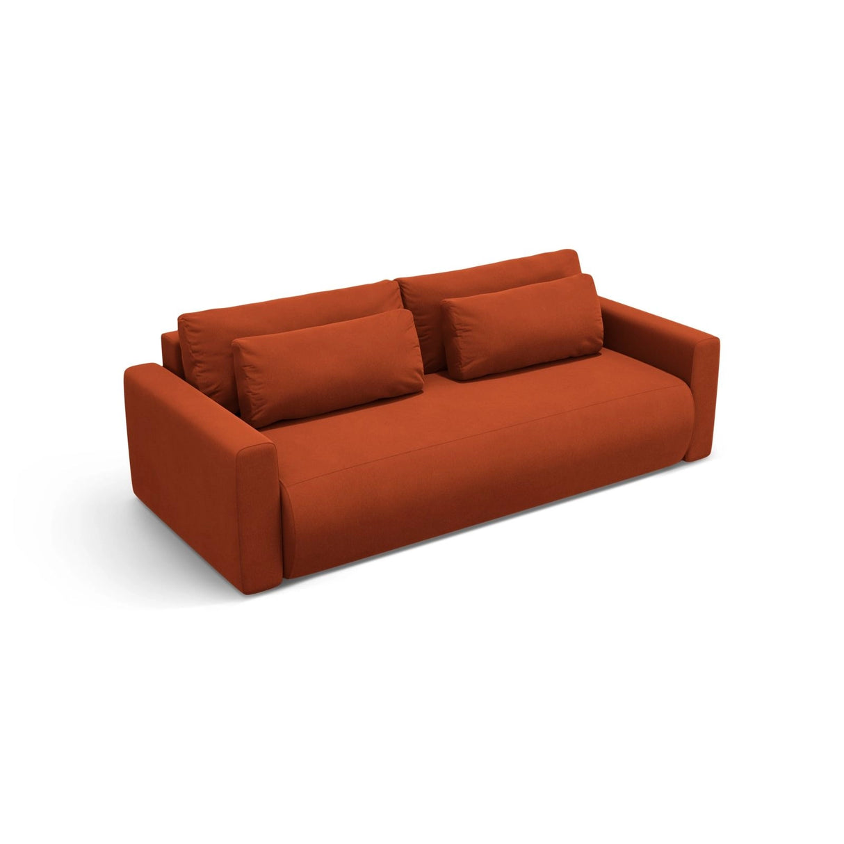 Belfast 3-Sitzer Sofa mit Schlaffunktion und Stauraum, aus Samt in Rotbraun (Magic Velvet 2285), 238x105x84 cm von Cosmopolitan Design – Bild 5