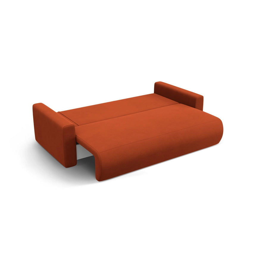 Belfast 3-Sitzer Sofa mit Schlaffunktion und Stauraum, aus Samt in Rotbraun (Magic Velvet 2285), 238x105x84 cm von Cosmopolitan Design – Bild 6