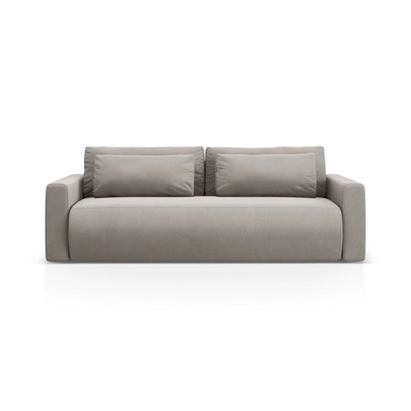 Belfast 3-Sitzer Sofa mit Schlaffunktion und Stauraum, aus Samt in Warmes Grau (Magic Velvet 2270), 238x105x84 cm von Cosmopolitan Design – Bild 1