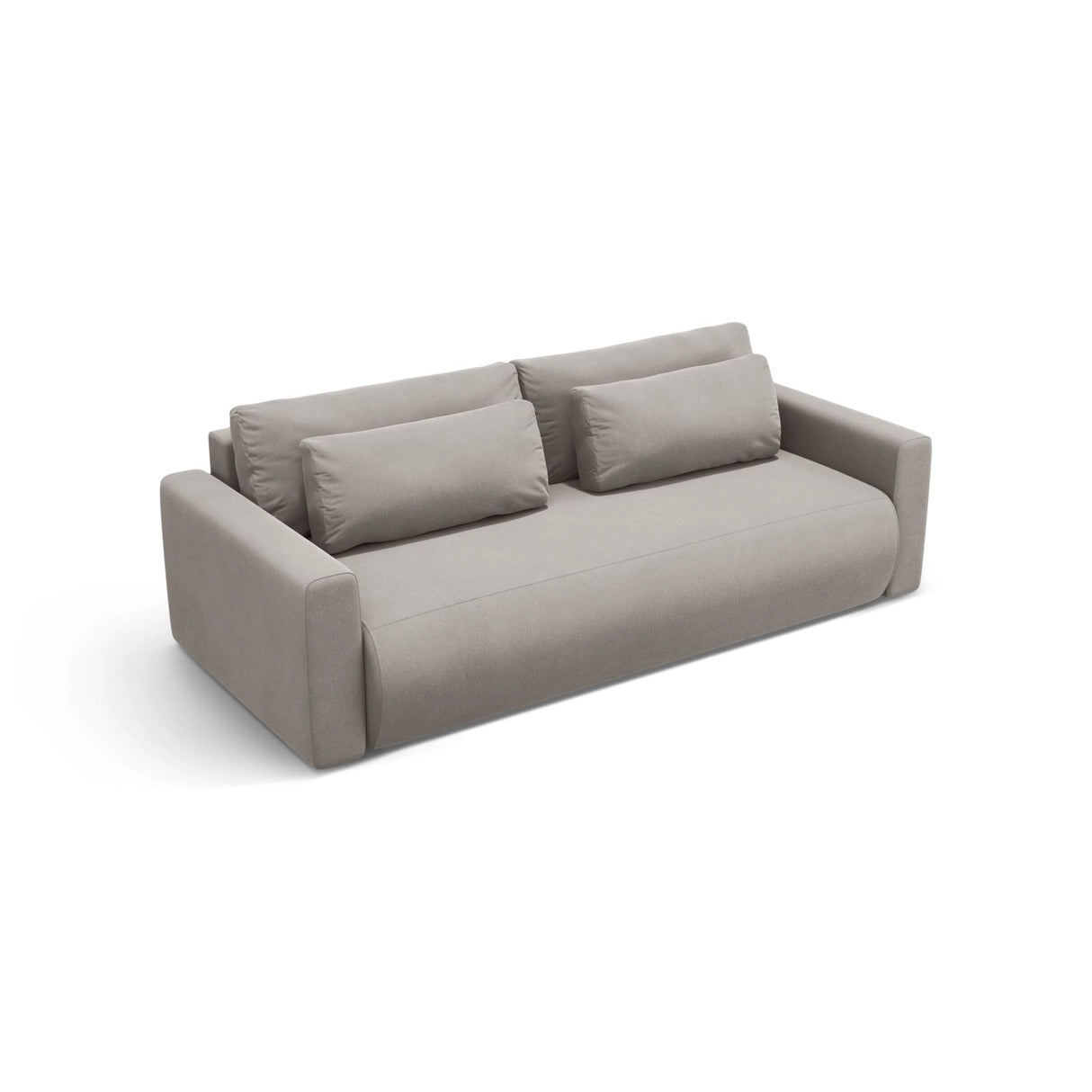 Belfast 3-Sitzer Sofa mit Schlaffunktion und Stauraum, aus Samt in Warmes Grau (Magic Velvet 2270), 238x105x84 cm von Cosmopolitan Design – Bild 5