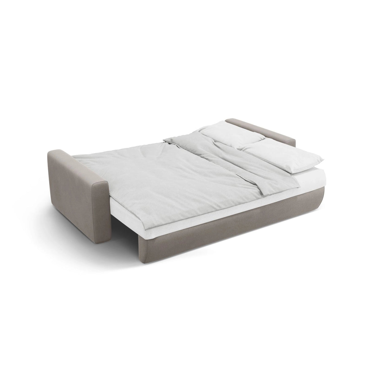 Belfast 3-Sitzer Sofa mit Schlaffunktion und Stauraum, aus Samt in Warmes Grau (Magic Velvet 2270), 238x105x84 cm von Cosmopolitan Design – Bild 7