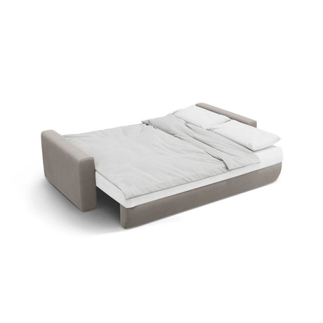 Belfast 3-Sitzer Sofa mit Schlaffunktion und Stauraum, aus Samt in Warmes Grau (Magic Velvet 2270), 238x105x84 cm von Cosmopolitan Design – Bild 7