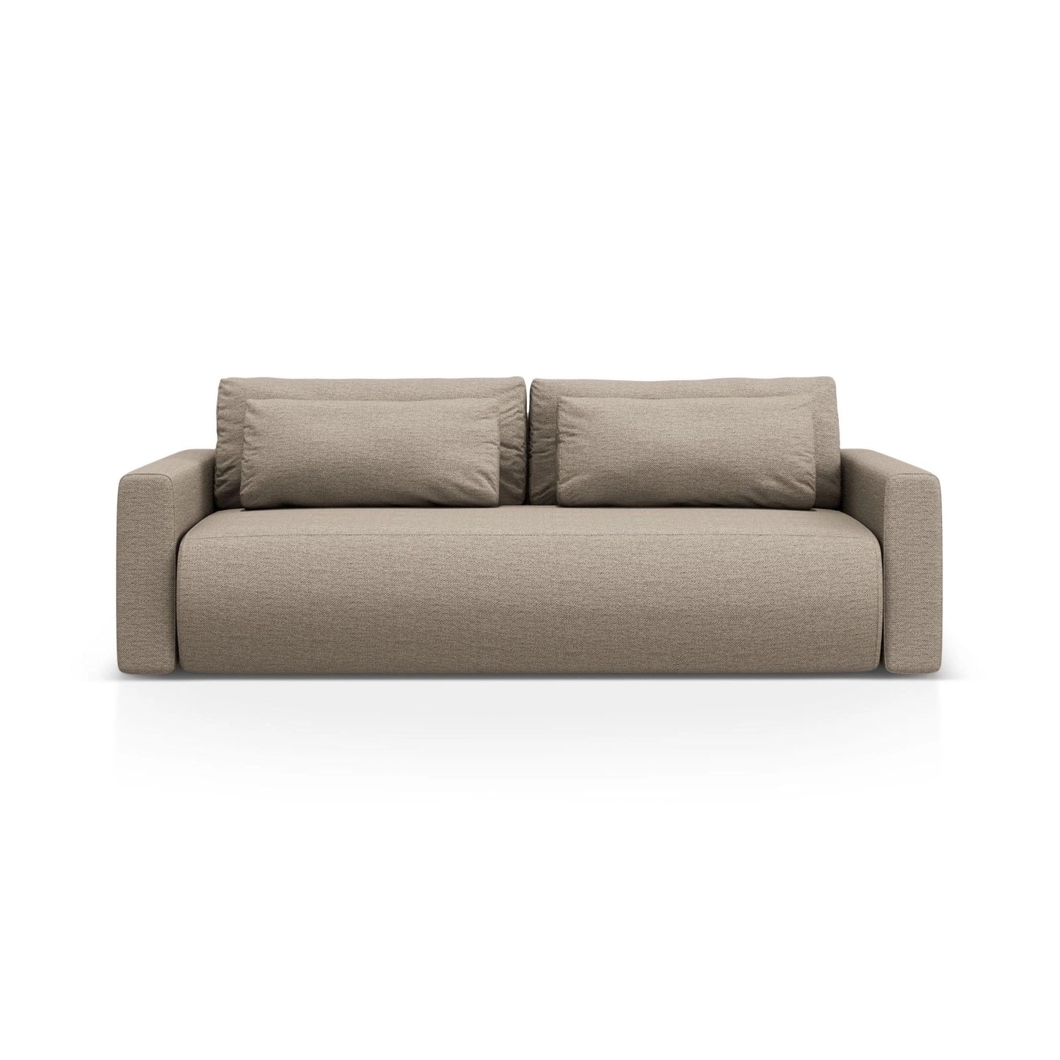 Belfast 3-Sitzer Sofa mit Schlaffunktion und Stauraum, aus Strukturierter Stoff in Dunkelbeige (Heritage Truffle), 238x105x84 cm von Cosmopolitan Design – Bild 1
