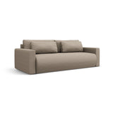 Belfast 3-Sitzer Sofa mit Schlaffunktion und Stauraum, aus Strukturierter Stoff in Dunkelbeige (Heritage Truffle), 238x105x84 cm von Cosmopolitan Design – Bild 3