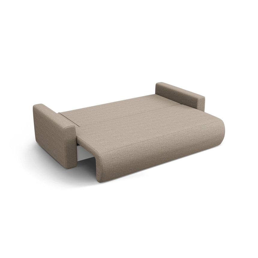 Belfast 3-Sitzer Sofa mit Schlaffunktion und Stauraum, aus Strukturierter Stoff in Dunkelbeige (Heritage Truffle), 238x105x84 cm von Cosmopolitan Design – Bild 5