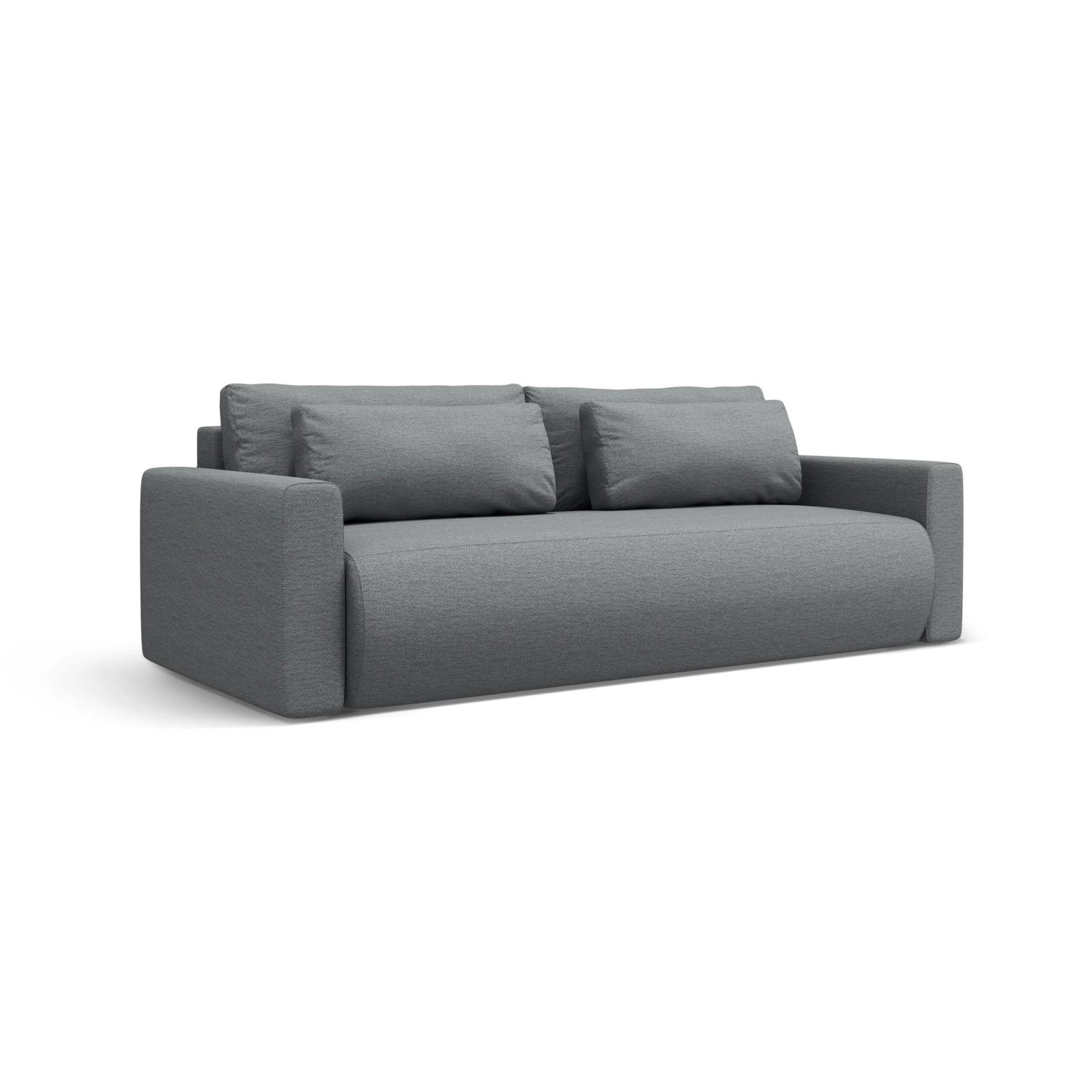Belfast 3-Sitzer Sofa mit Schlaffunktion und Stauraum, aus Strukturierter Stoff in Grau (Heritage Ash), 238x105x84 cm von Cosmopolitan Design – Bild 3