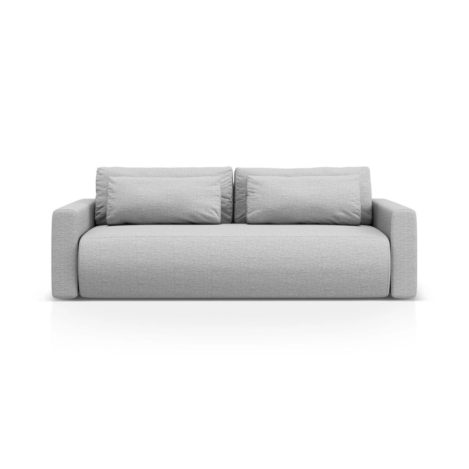 Belfast 3-Sitzer Sofa mit Schlaffunktion und Stauraum, aus Strukturierter Stoff in Hellgrau (Heritage Cement), 238x105x84 cm von Cosmopolitan Design – Bild 1