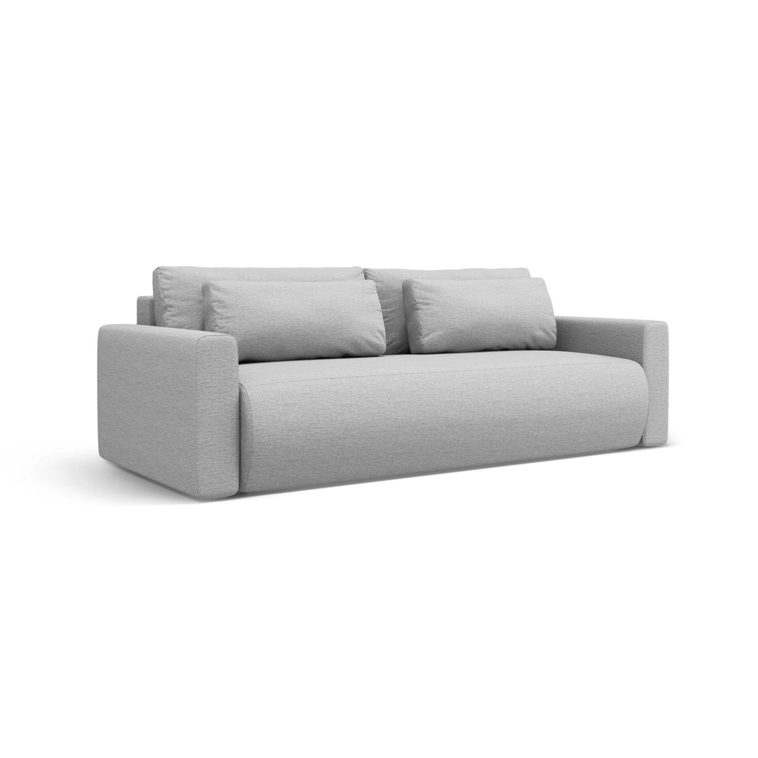 Belfast 3-Sitzer Sofa mit Schlaffunktion und Stauraum, aus Strukturierter Stoff in Hellgrau (Heritage Cement), 238x105x84 cm von Cosmopolitan Design – Bild 3