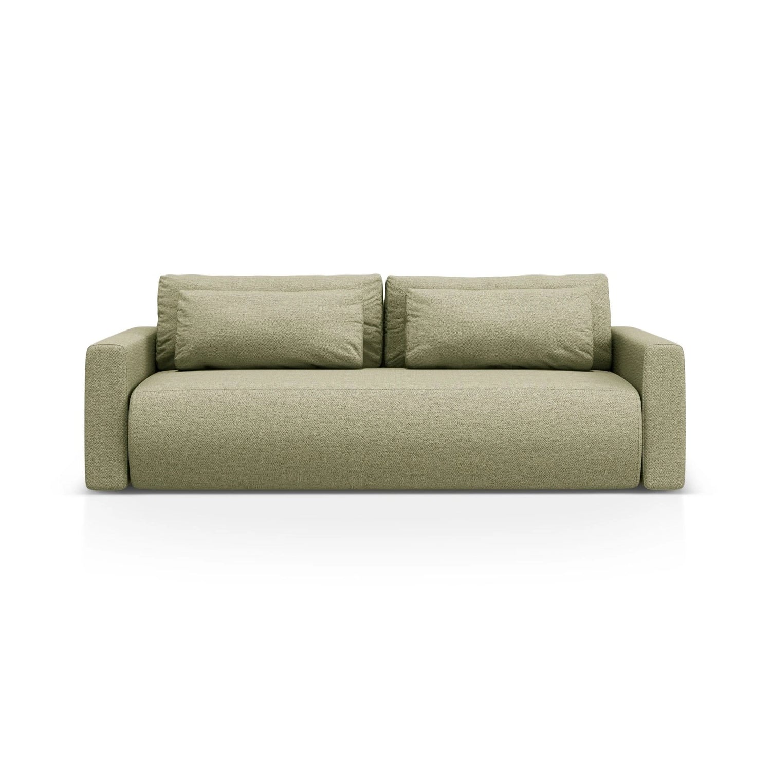 Belfast 3-Sitzer Sofa mit Schlaffunktion und Stauraum, aus Strukturierter Stoff in Olive (Heritage Avocat), 238x105x84 cm von Cosmopolitan Design – Bild 1