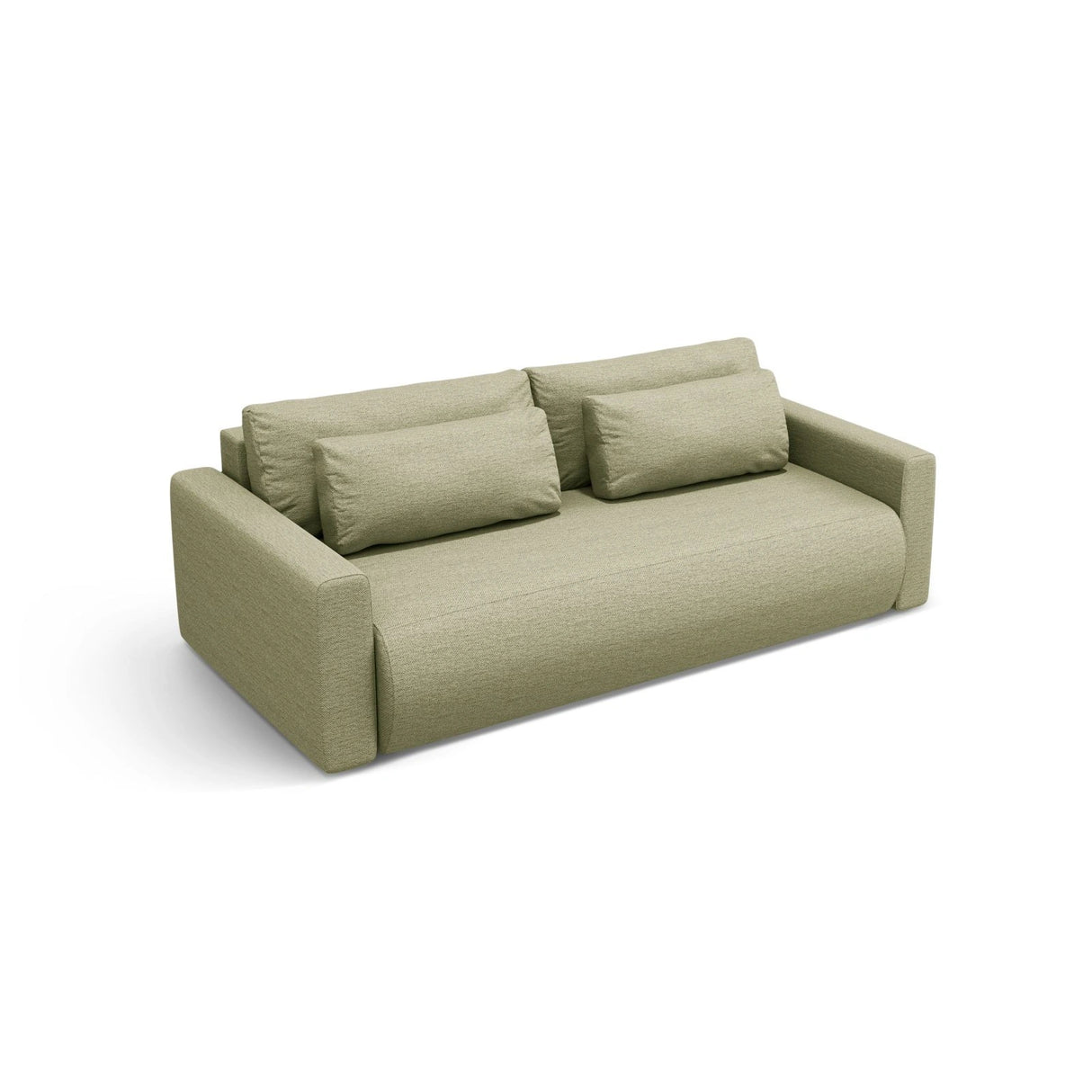 Belfast 3-Sitzer Sofa mit Schlaffunktion und Stauraum, aus Strukturierter Stoff in Olive (Heritage Avocat), 238x105x84 cm von Cosmopolitan Design – Bild 4