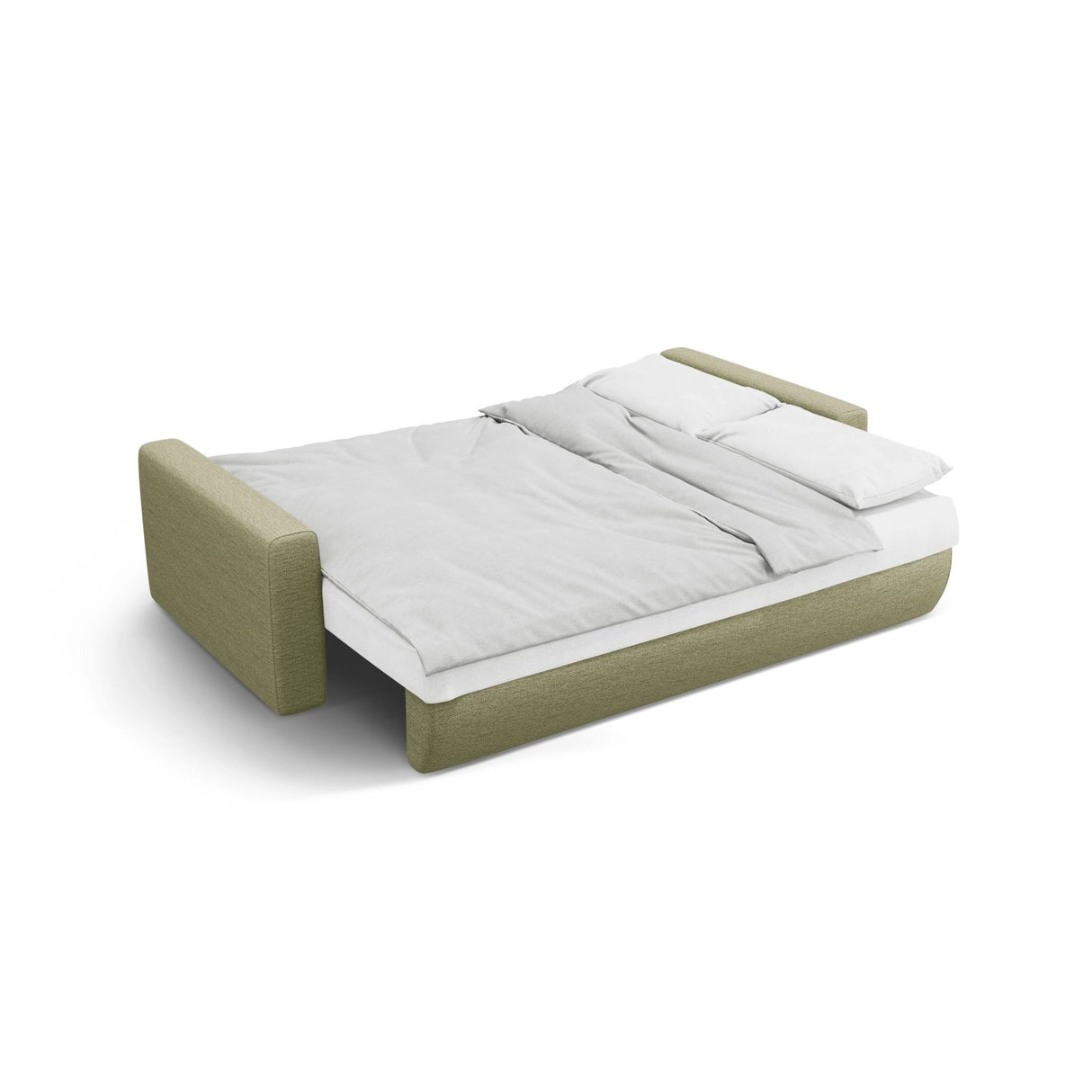 Belfast 3-Sitzer Sofa mit Schlaffunktion und Stauraum, aus Strukturierter Stoff in Olive (Heritage Avocat), 238x105x84 cm von Cosmopolitan Design – Bild 6