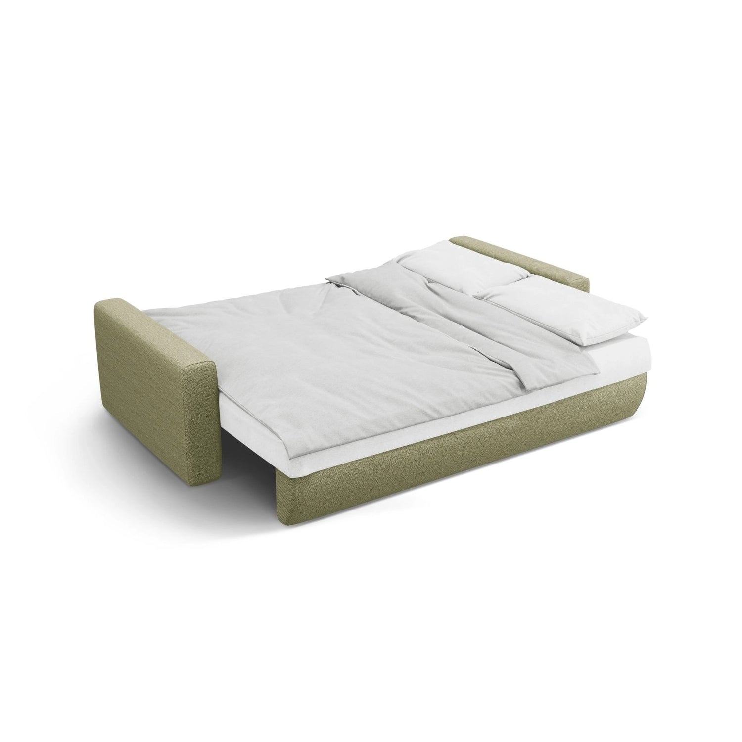 Belfast 3-Sitzer Sofa mit Schlaffunktion und Stauraum, aus Strukturierter Stoff in Olive (Heritage Avocat), 238x105x84 cm von Cosmopolitan Design – Bild 6