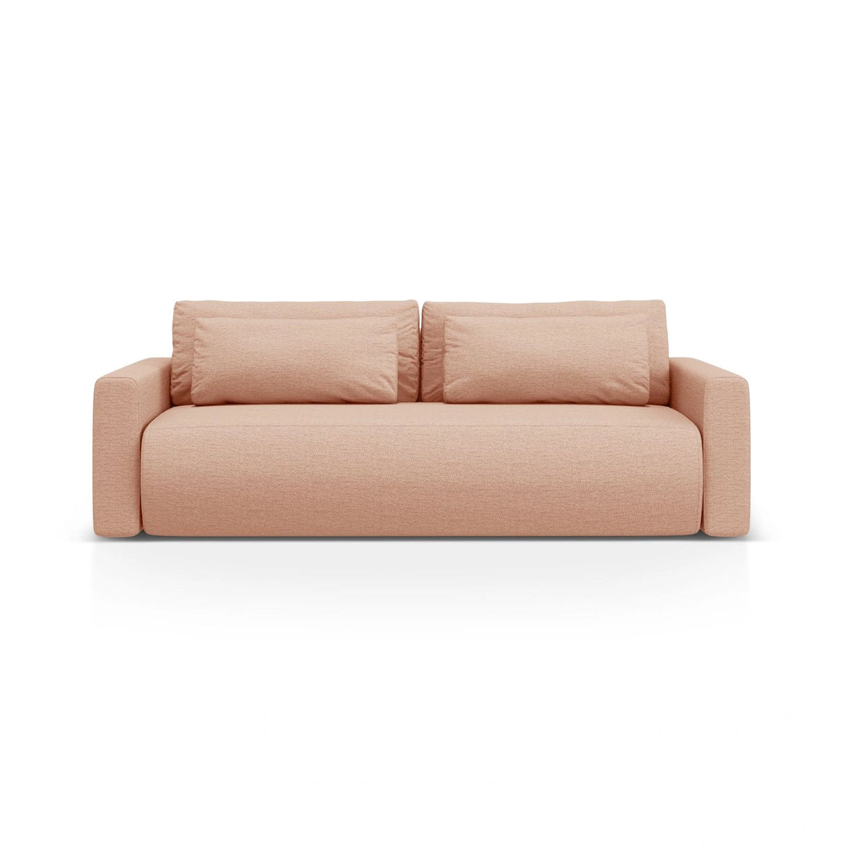 Belfast 3-Sitzer Sofa mit Schlaffunktion und Stauraum, aus Strukturierter Stoff in Pfirsich (Heritage Orange), 238x105x84 cm von Cosmopolitan Design – Bild 1
