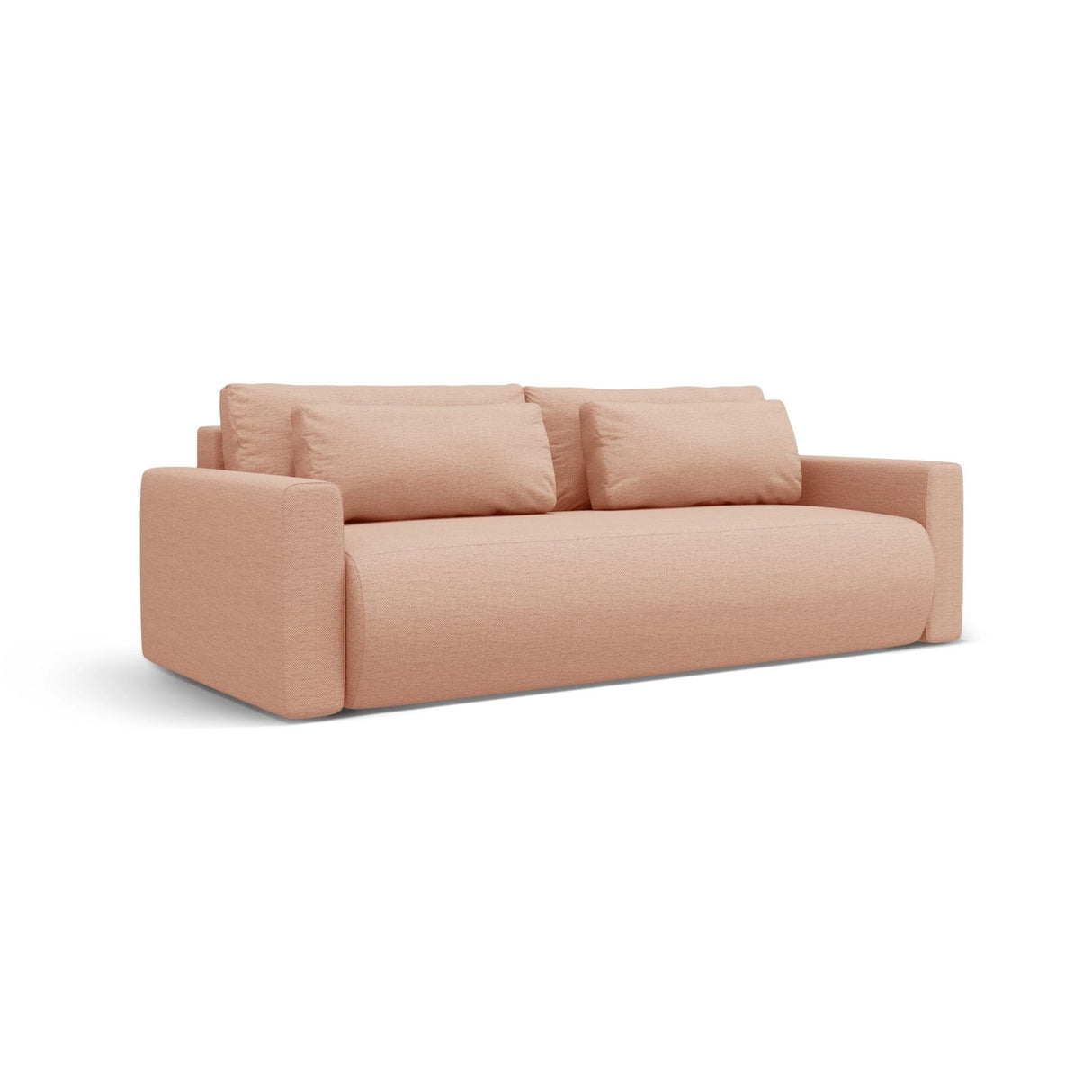 Belfast 3-Sitzer Sofa mit Schlaffunktion und Stauraum, aus Strukturierter Stoff in Pfirsich (Heritage Orange), 238x105x84 cm von Cosmopolitan Design – Bild 3