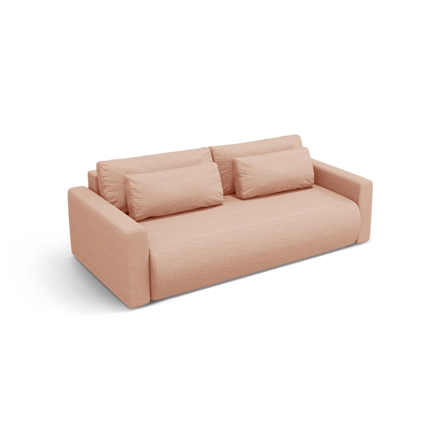 Belfast 3-Sitzer Sofa mit Schlaffunktion und Stauraum, aus Strukturierter Stoff in Pfirsich (Heritage Orange), 238x105x84 cm von Cosmopolitan Design – Bild 4