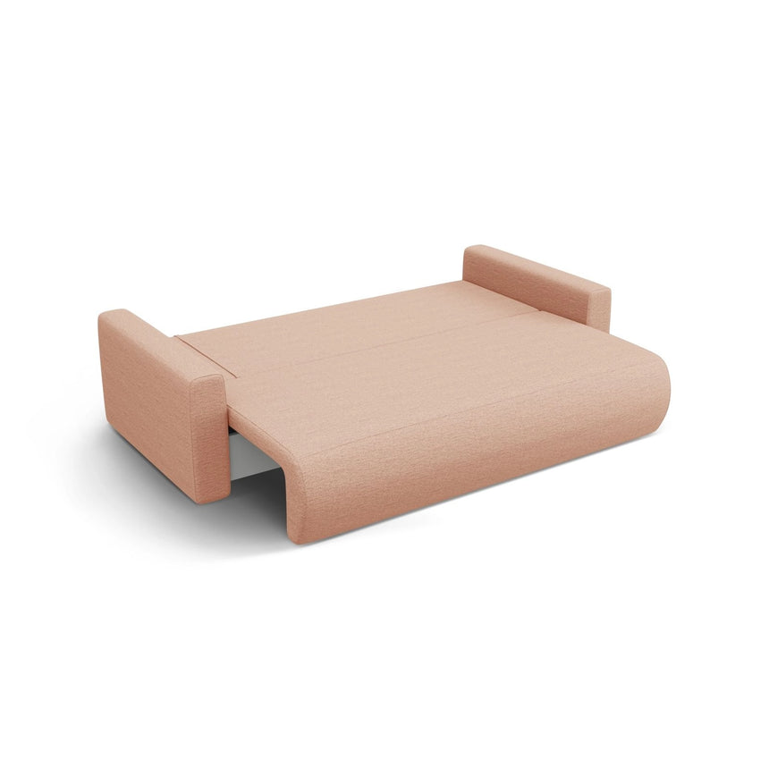 Belfast 3-Sitzer Sofa mit Schlaffunktion und Stauraum, aus Strukturierter Stoff in Pfirsich (Heritage Orange), 238x105x84 cm von Cosmopolitan Design – Bild 5