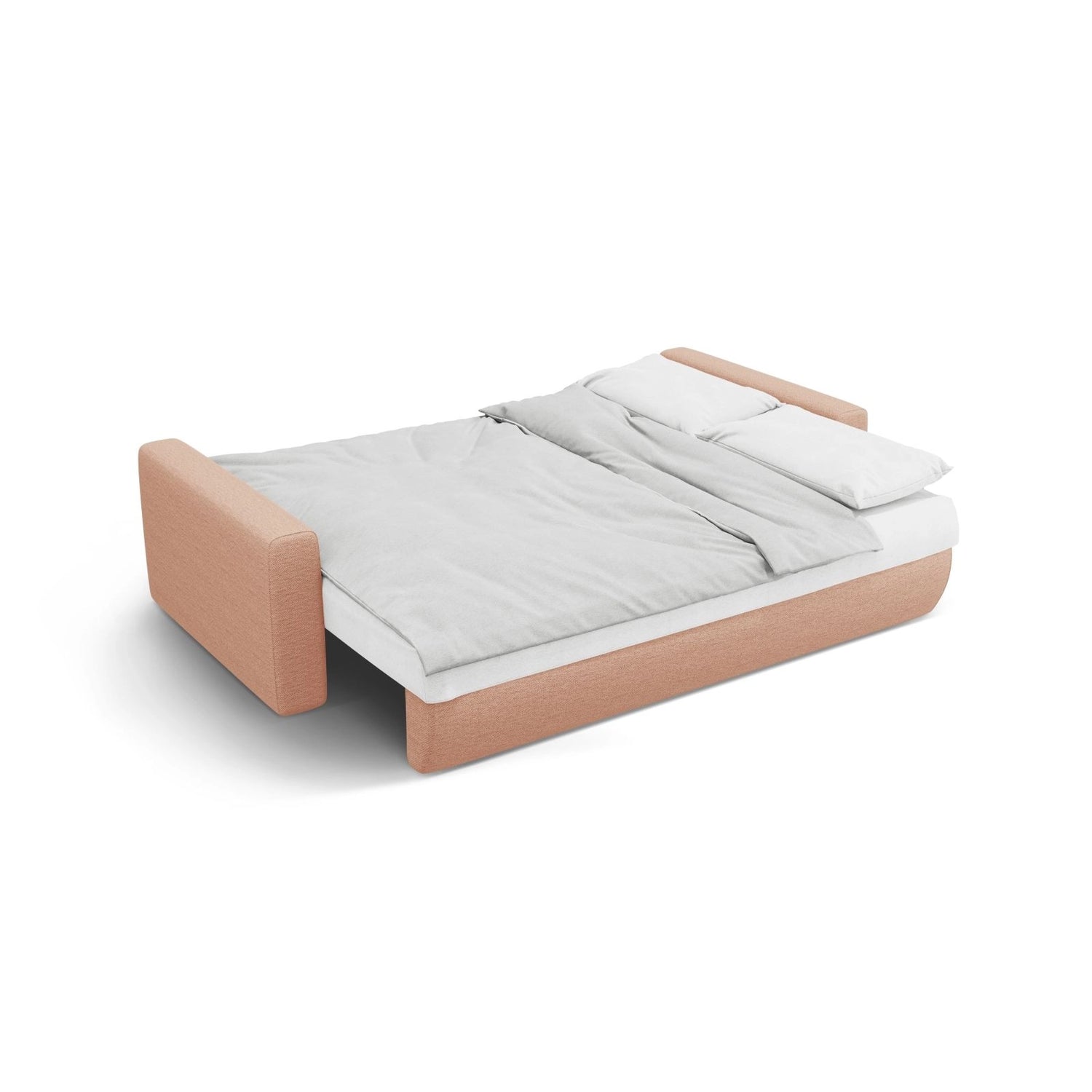 Belfast 3-Sitzer Sofa mit Schlaffunktion und Stauraum, aus Strukturierter Stoff in Pfirsich (Heritage Orange), 238x105x84 cm von Cosmopolitan Design – Bild 6