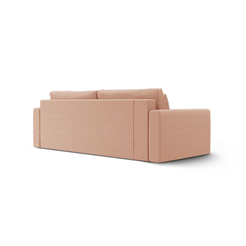 Belfast 3-Sitzer Sofa mit Schlaffunktion und Stauraum, aus Strukturierter Stoff in Pfirsich (Heritage Orange), 238x105x84 cm von Cosmopolitan Design – Bild 7