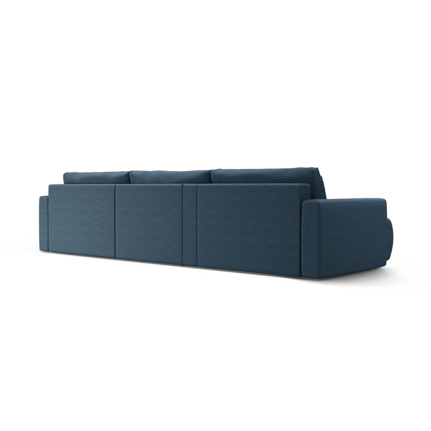 Belfast 4-Sitzer Panoramasofa mit Schlaffunktion, ausklappbar, aus Strukturierter Stoff in Blau (Heritage Ocean), 340x149 cm von Cosmopolitan Design – Bild 7