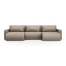 Belfast 4-Sitzer Panoramasofa mit Schlaffunktion, ausklappbar, aus Strukturierter Stoff in Dunkelbeige (Heritage Truffle), 340x149 cm von Cosmopolitan Design – Bild 1
