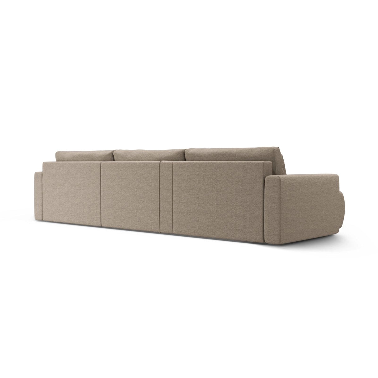 Belfast 4-Sitzer Panoramasofa mit Schlaffunktion, ausklappbar, aus Strukturierter Stoff in Dunkelbeige (Heritage Truffle), 340x149 cm von Cosmopolitan Design – Bild 7