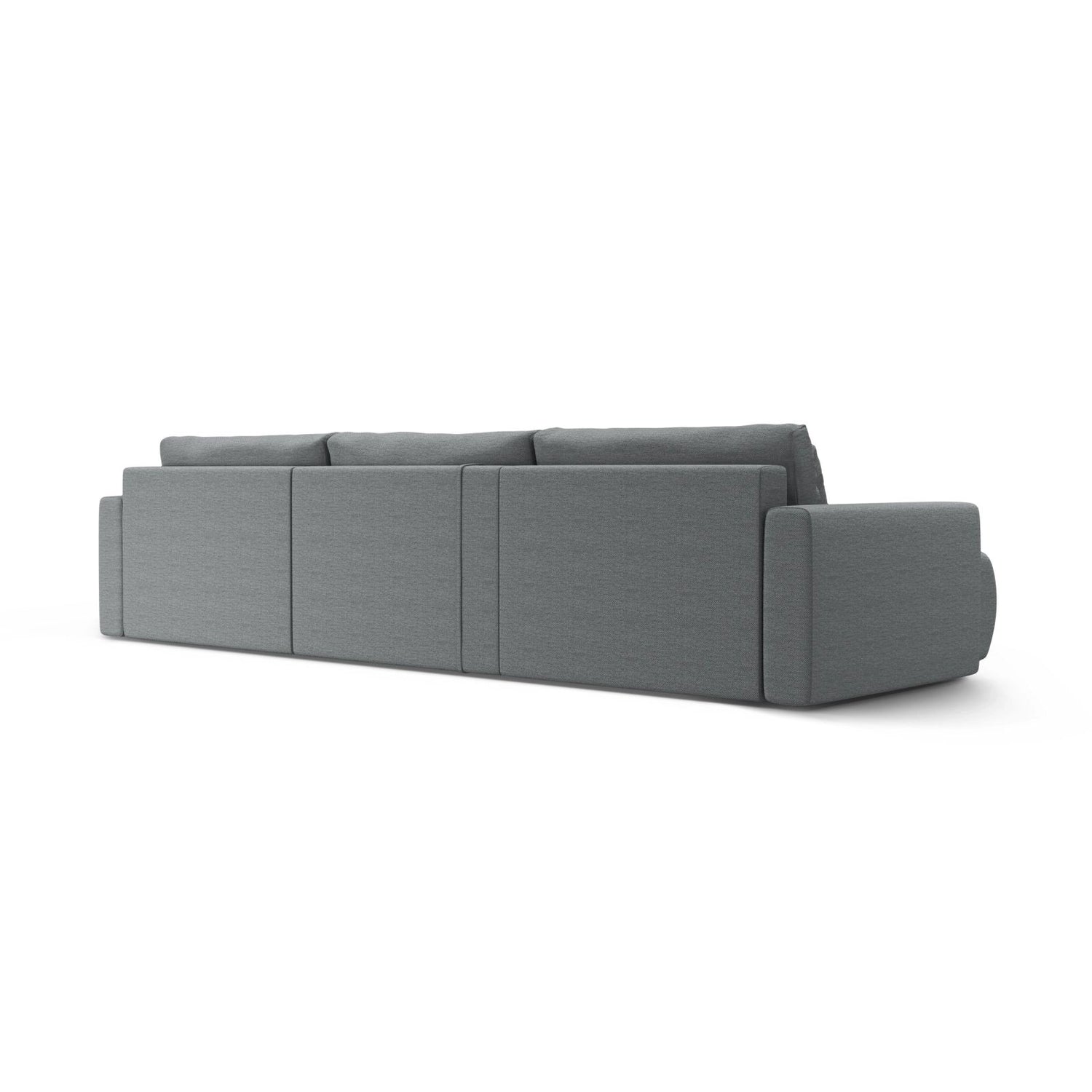 Belfast 4-Sitzer Panoramasofa mit Schlaffunktion, ausklappbar, aus Strukturierter Stoff in Grau (Heritage Ash), 340x149 cm von Cosmopolitan Design – Bild 7