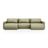 Belfast 4-Sitzer Panoramasofa mit Schlaffunktion, ausklappbar, aus Strukturierter Stoff in Olive (Heritage Avocat), 340x149 cm von Cosmopolitan Design – Bild 1
