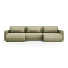 Belfast 4-Sitzer Panoramasofa mit Schlaffunktion, ausklappbar, aus Strukturierter Stoff in Olive (Heritage Avocat), 340x149 cm von Cosmopolitan Design – Bild 1
