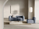 Bergamo 2-Sitzer Sofa aus Cord in Gedämpftes Blau (Perla 45), 224x108x70 cm von Cosmopolitan Design – Bild 2