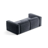 Bergamo 2-Sitzer Sofa aus Cord in Gedämpftes Blau (Perla 45), 224x108x70 cm von Cosmopolitan Design – Bild 5