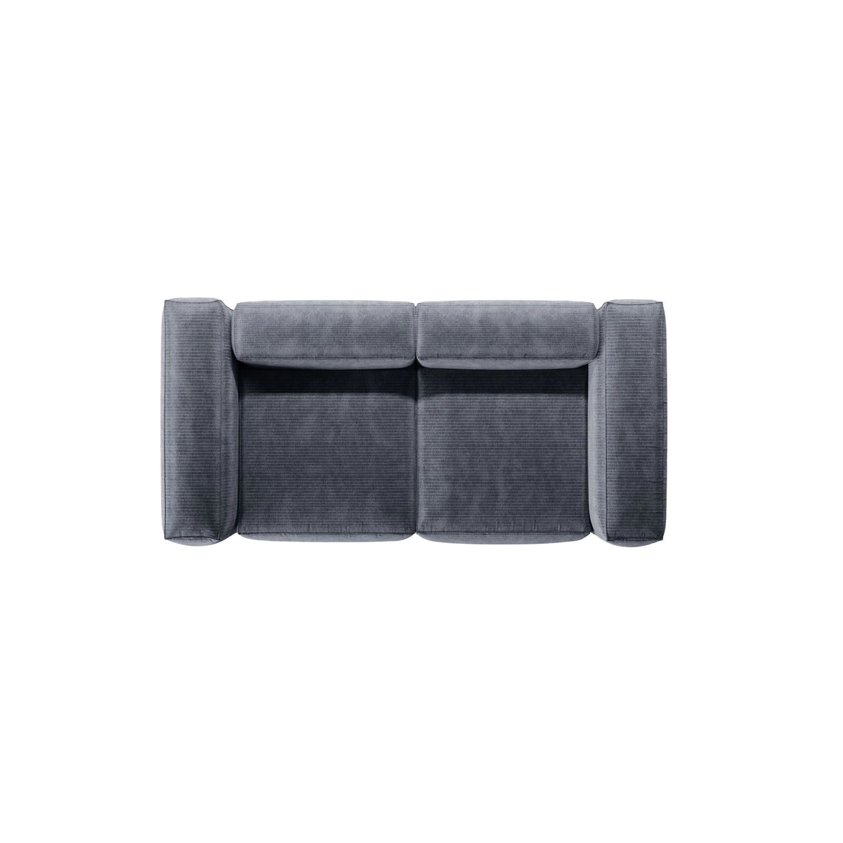 Bergamo 2-Sitzer Sofa aus Cord in Gedämpftes Blau (Perla 45), 224x108x70 cm von Cosmopolitan Design – Bild 6