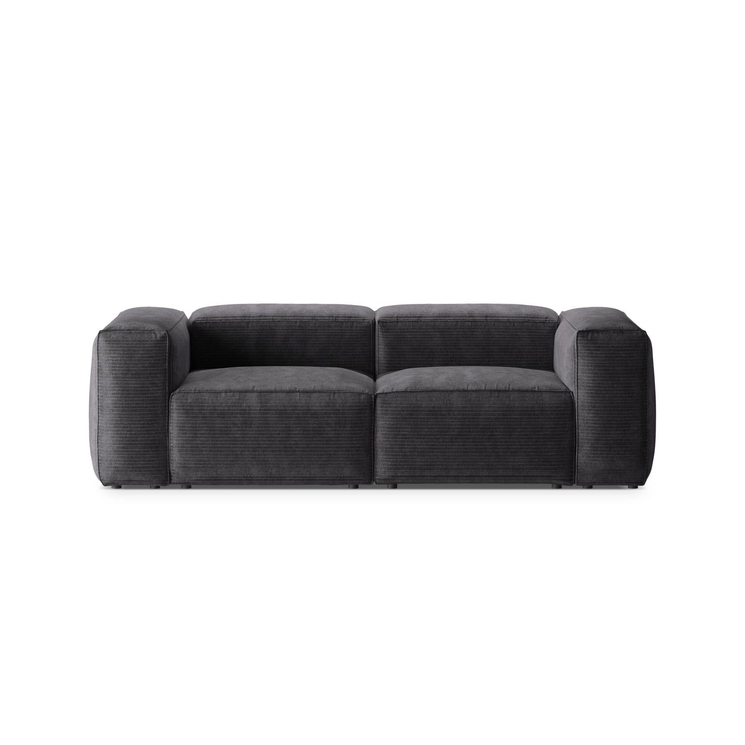 Bergamo 2-Sitzer Sofa aus Cord in Grau (Perla 35), 224x108x70 cm von Cosmopolitan Design – Bild 1