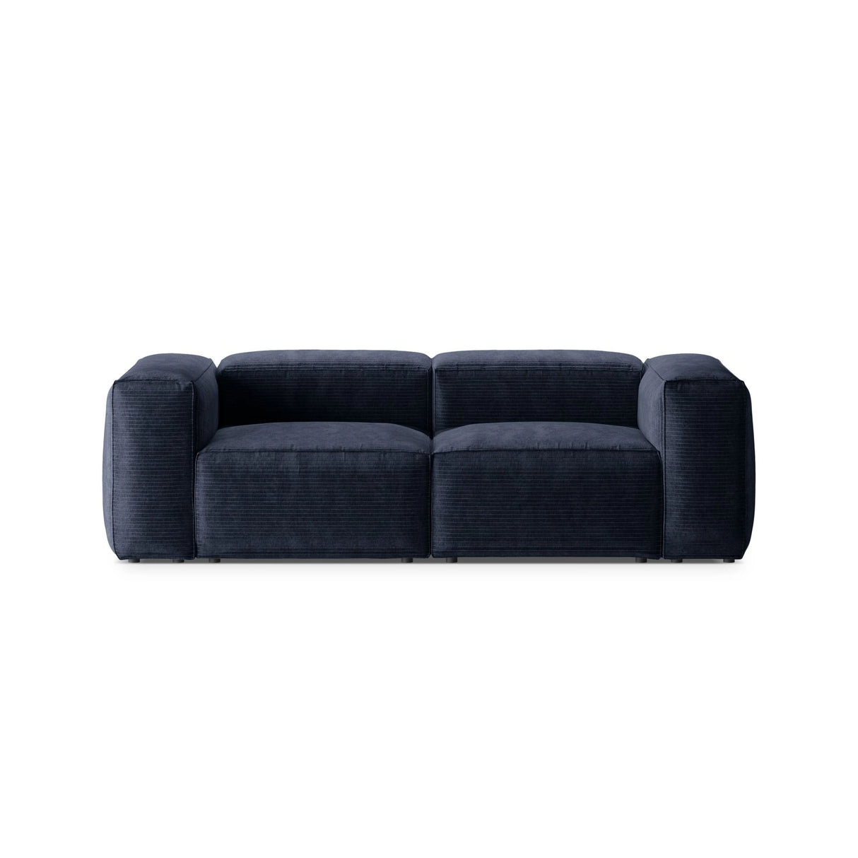 Bergamo 2-Sitzer Sofa aus Cord in Marineblau (Perla 40), 224x108x70 cm von Cosmopolitan Design – Bild 1