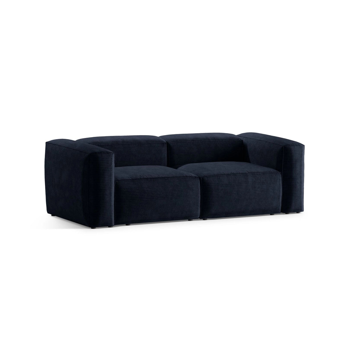 Bergamo 2-Sitzer Sofa aus Cord in Marineblau (Perla 40), 224x108x70 cm von Cosmopolitan Design – Bild 4