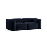 Bergamo 2-Sitzer Sofa aus Cord in Marineblau (Perla 40), 224x108x70 cm von Cosmopolitan Design – Bild 4